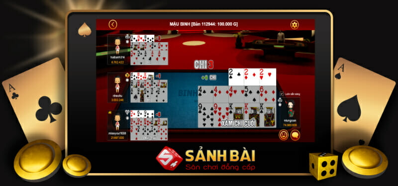 Hình 1: Sảnh bài là một cổng game trực tuyến phục vụ mọi game bài cho người chơi