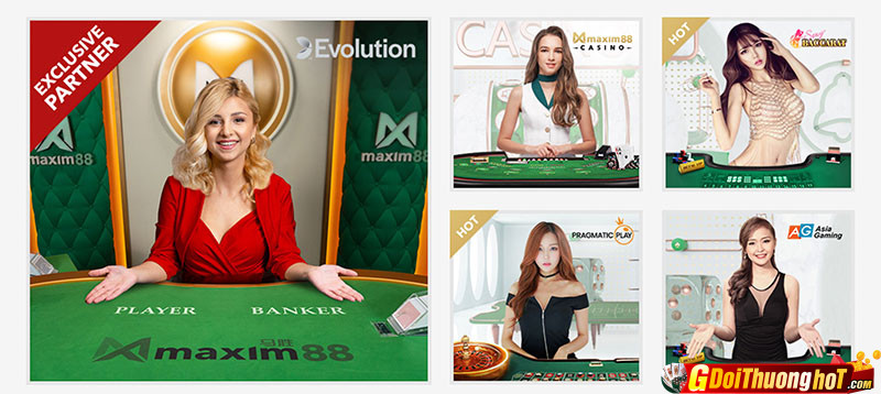 Nhà cái Maxim88 sở hữu các sòng bài live casino đẳng cấp năm 2023