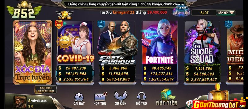 Fast and Furious Slot đại chiến cày hũ siêu hot nhất tại B52 Game